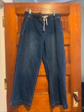Buffalo David Bitton Women's Dark Blue Wide Leg Jeans Large